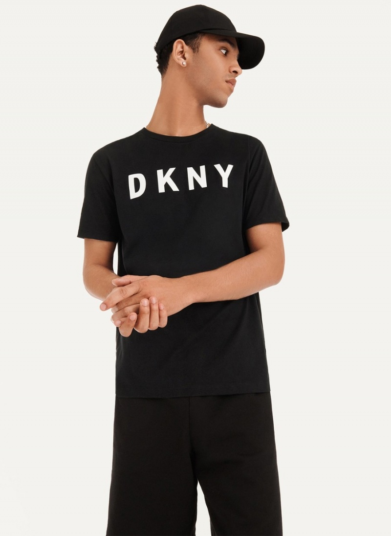Men's Dkny Classic Logo T Shirts Black | E9920022