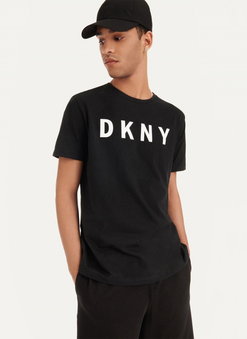 Men\'s Dkny Classic Logo T Shirts Black | E9920022