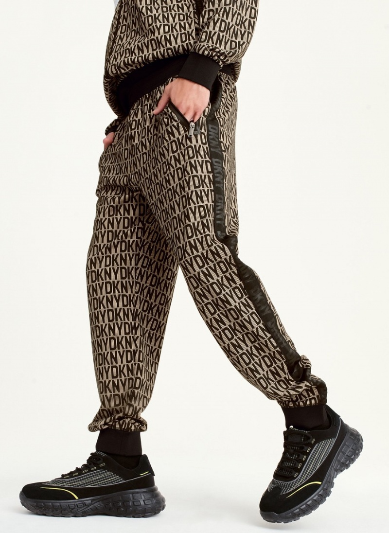 Men's Dkny Colorblock Track Pants Black | J0877583