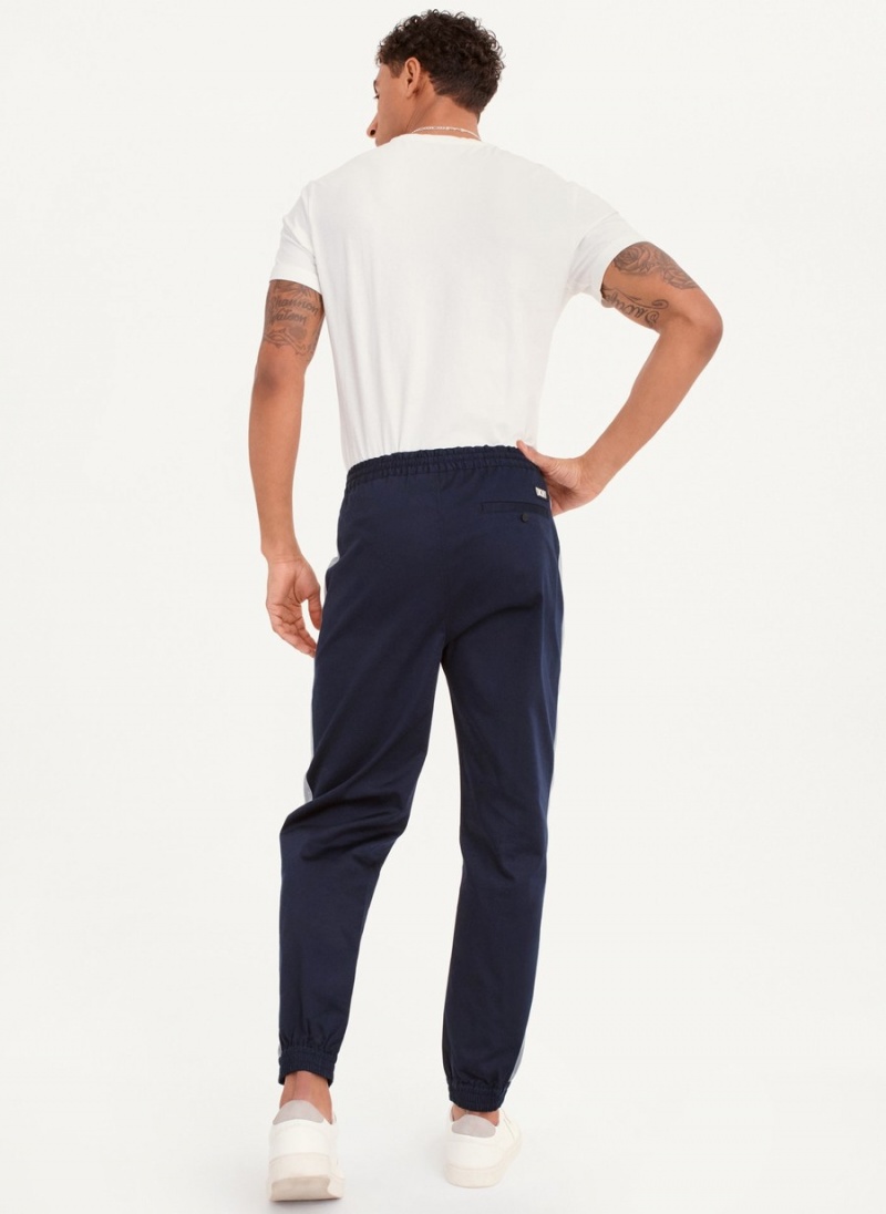 Men's Dkny Colorblock Track Pants Navy | Y2952524