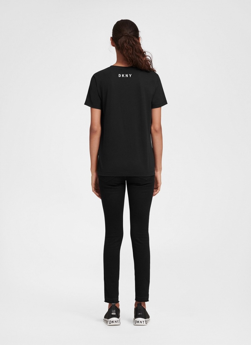 Men's Dkny Essential T Shirts Black | Y5382363