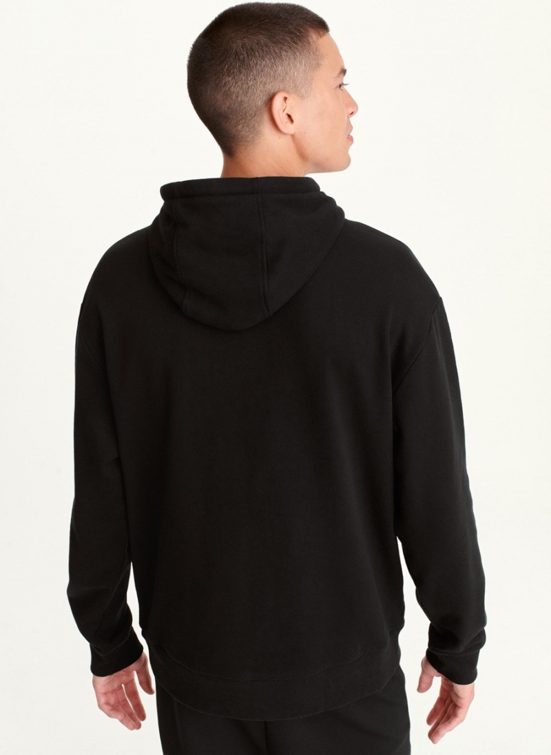 Men's Dkny Fleece Hoodie Black | M3316917