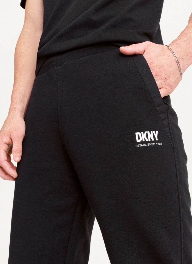 Men's Dkny French Terry Pants Black | V1225542