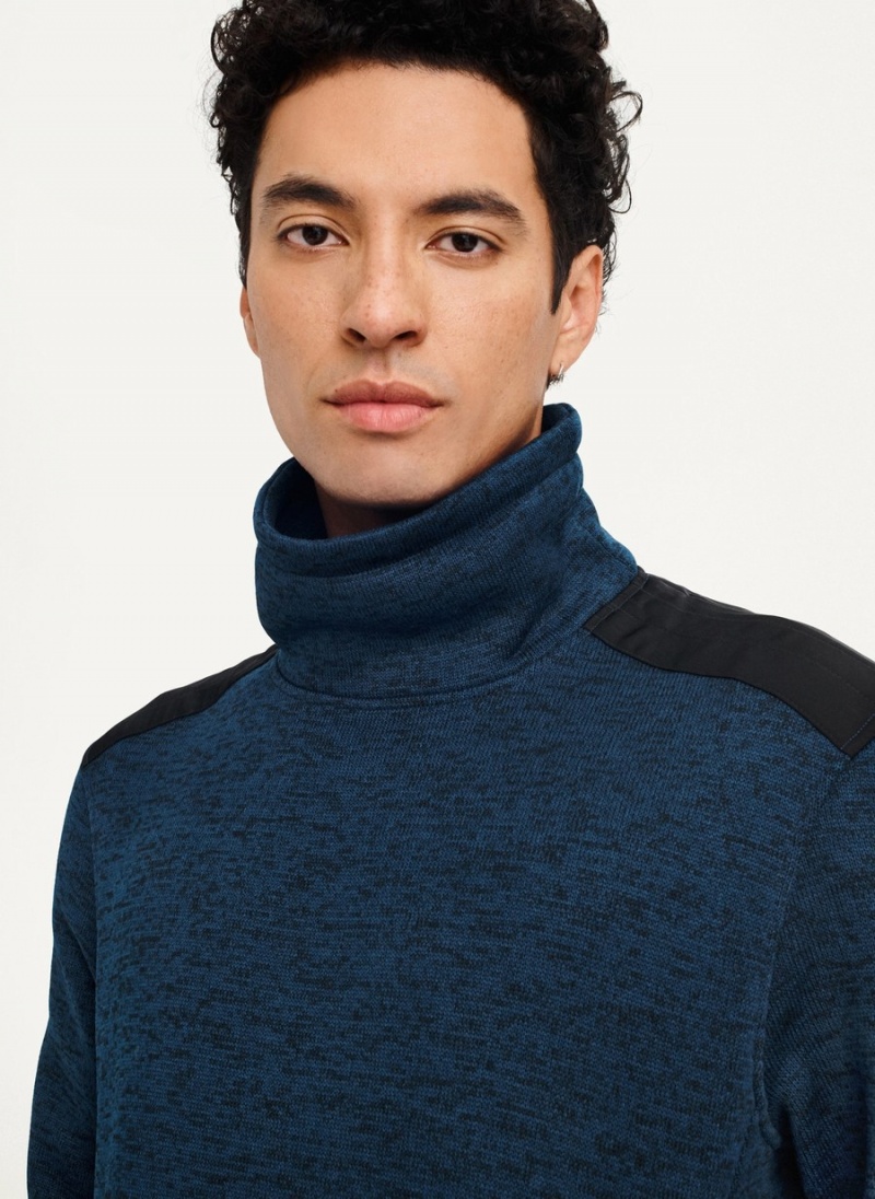 Men's Dkny Funnel Neck Pullover Navy | B8086100