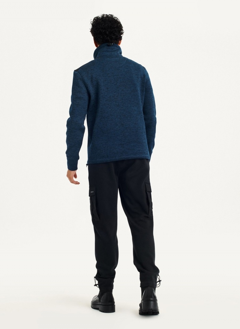 Men's Dkny Funnel Neck Pullover Navy | B8086100