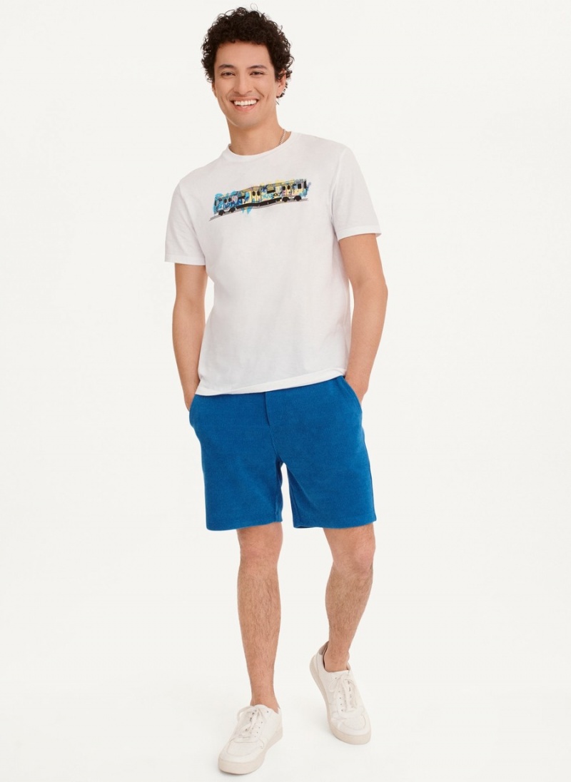 Men's Dkny Graffiti Subway T Shirts White | R0248591