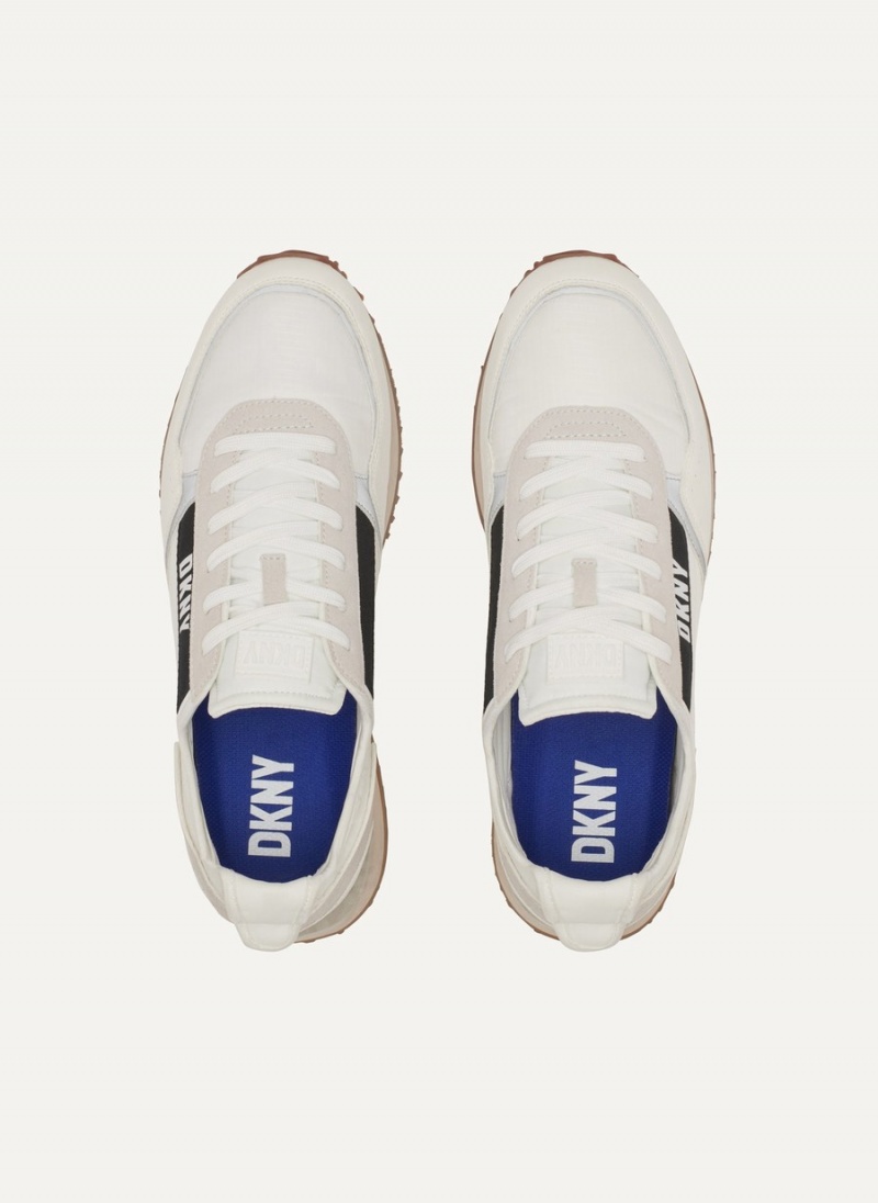 Men's Dkny Jersey Sneakers White | H1881372