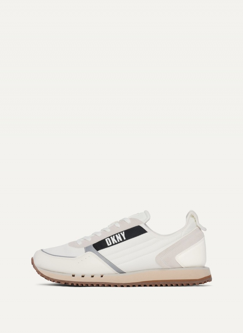Men\'s Dkny Jersey Sneakers White | H1881372