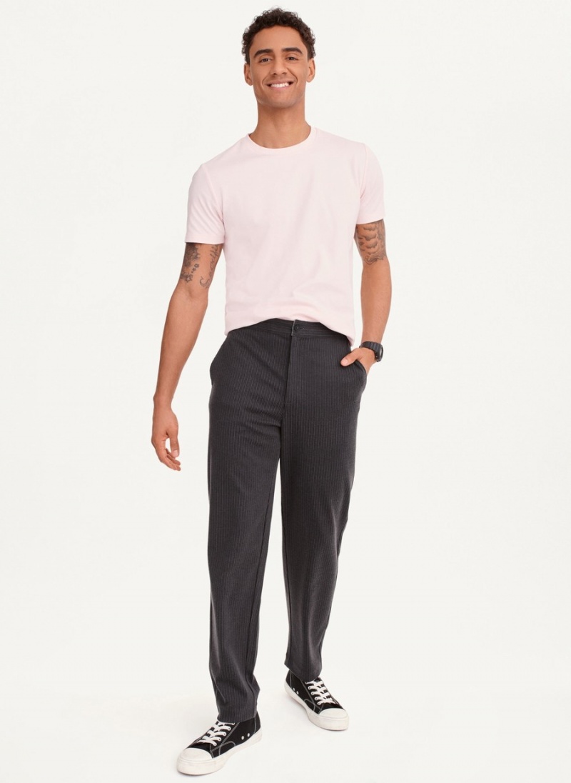 Men's Dkny Knit Texture Pants Black | O0309534