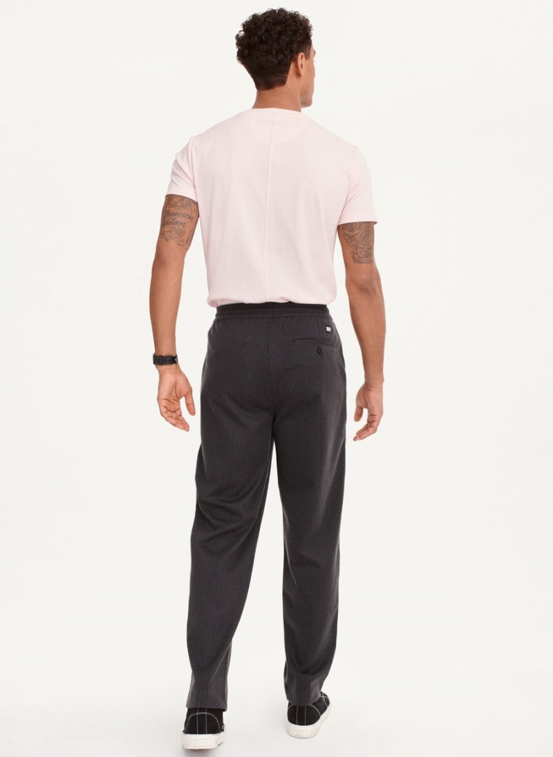 Men's Dkny Knit Texture Pants Black | O0309534