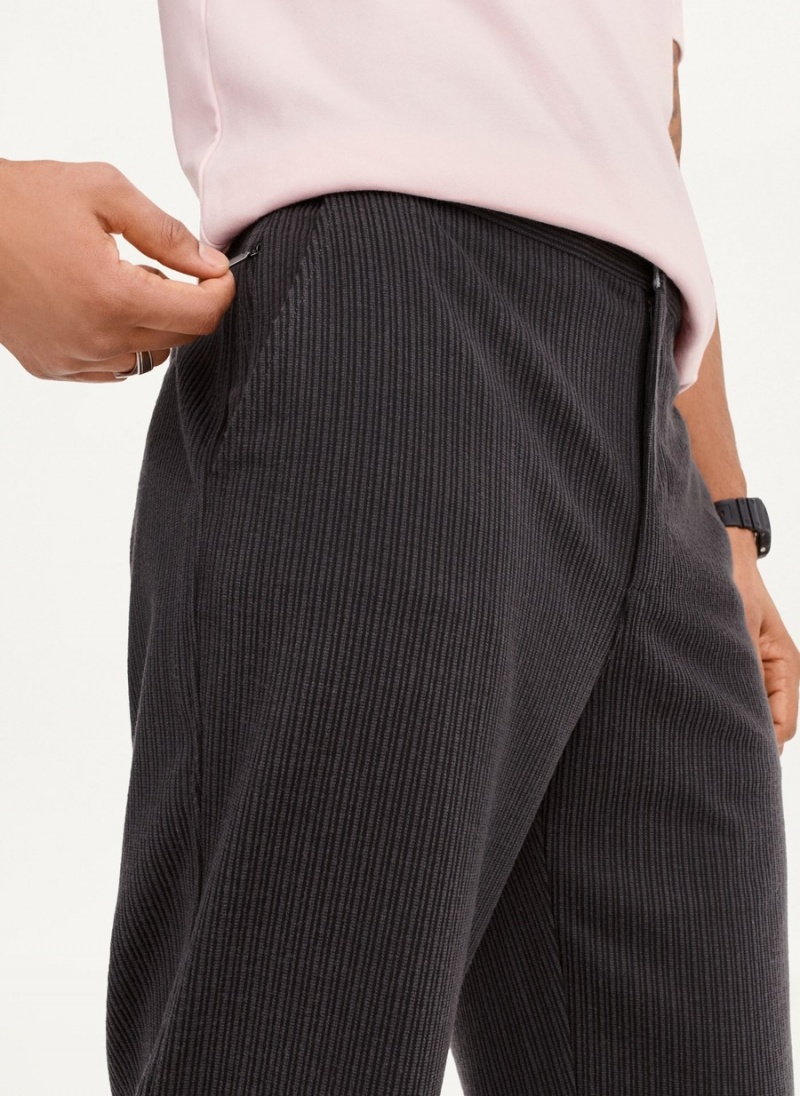 Men's Dkny Knit Texture Pants Black | O0309534