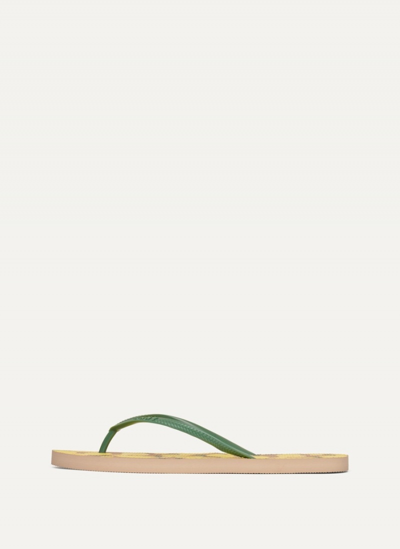 Men\'s Dkny Lemon Flip Flops Yellow | M6870914