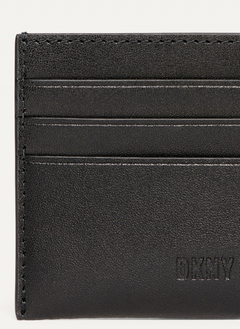 Men's Dkny Logo Card Case Black | E4646414
