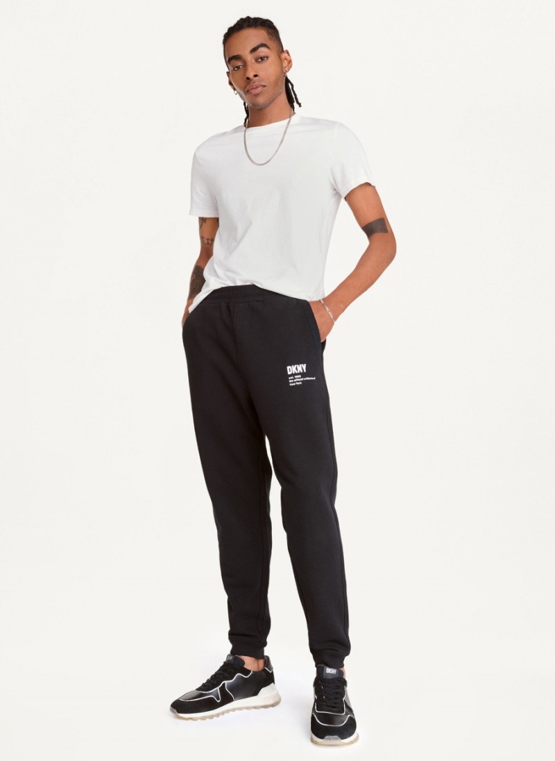 Men's Dkny Logo Pants Black | B7489969