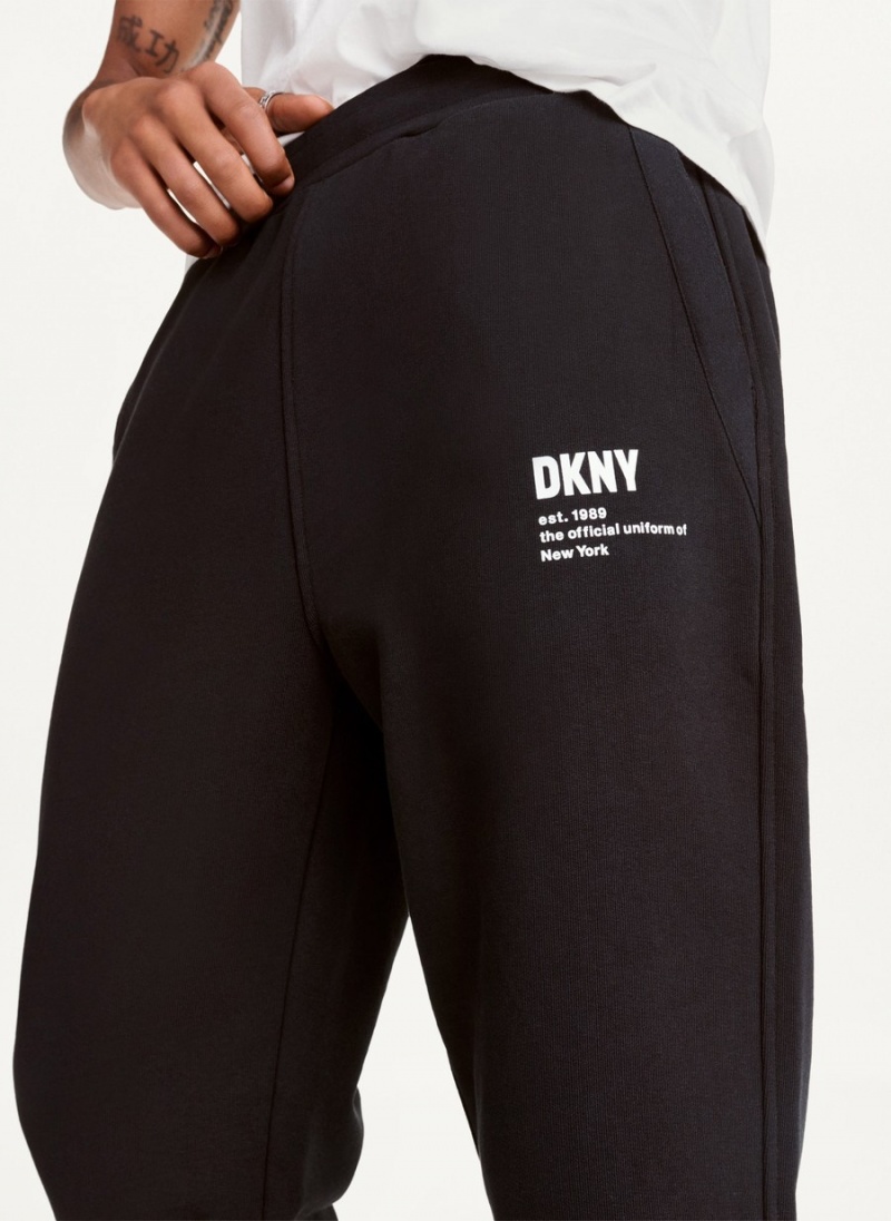 Men's Dkny Logo Pants Black | B7489969