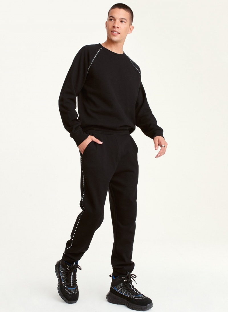 Men's Dkny Logo Tape Detail Jogger Black | X0816201