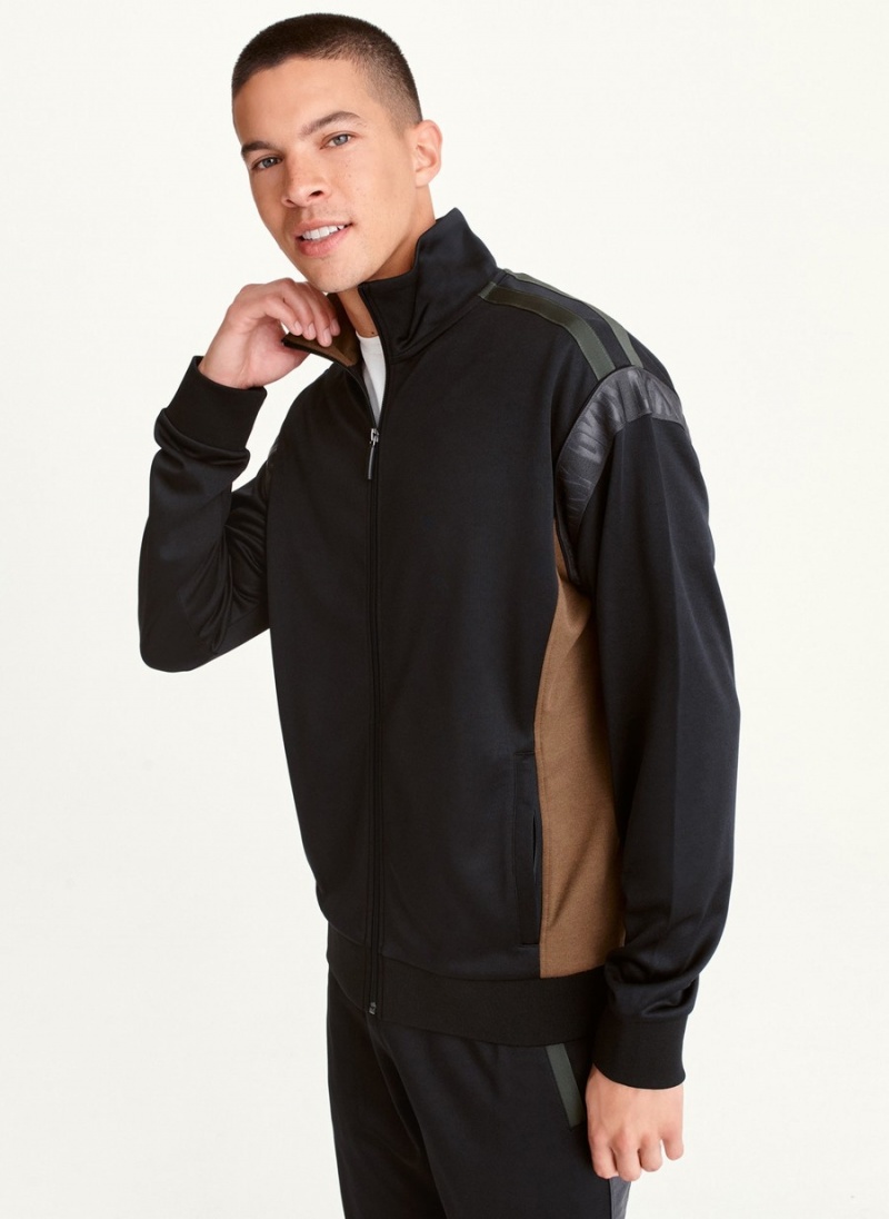 Men's Dkny Logo Taped Track Jackets Black | Z2146184