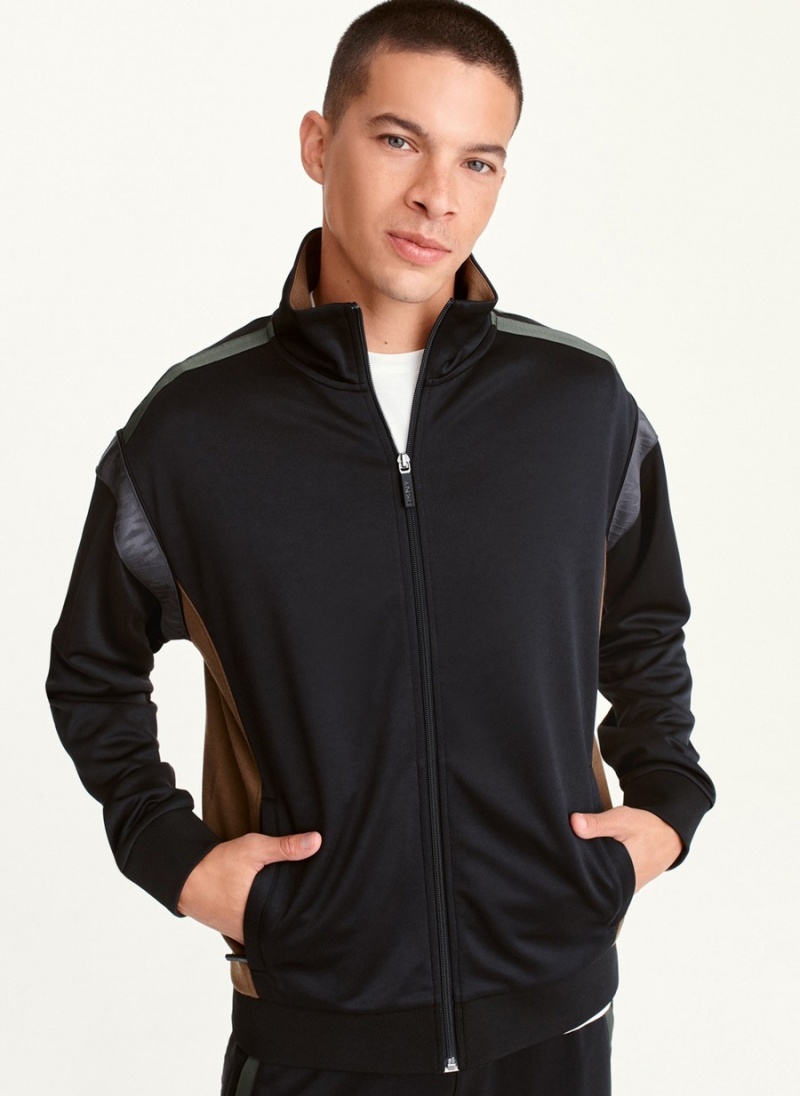 Men\'s Dkny Logo Taped Track Jackets Black | Z2146184