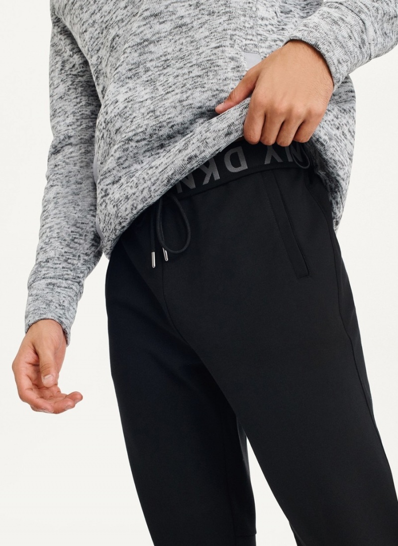 Men's Dkny Logo Waistband Jogger Black | U7539838