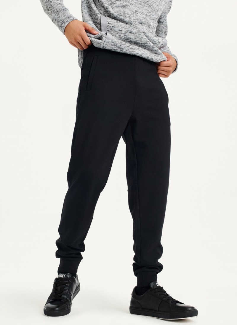 Men\'s Dkny Logo Waistband Jogger Black | U7539838