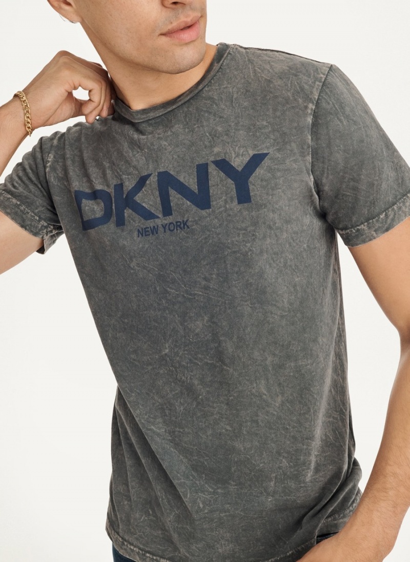 Men's Dkny Mineral Wash T Shirts Grey | N7879970