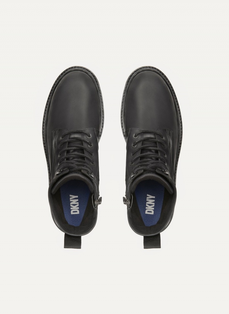 Men's Dkny Mixed Media Boots Black | K0284149