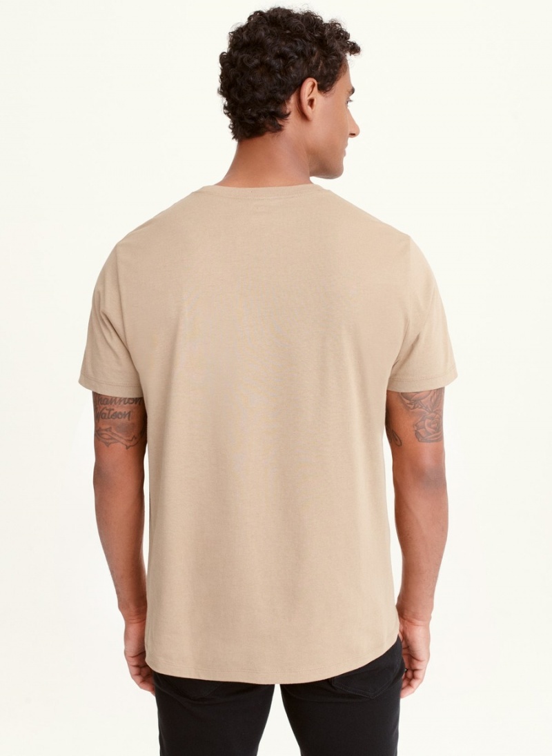 Men's Dkny Multi Paint Splatter T Shirts Beige | H3843429