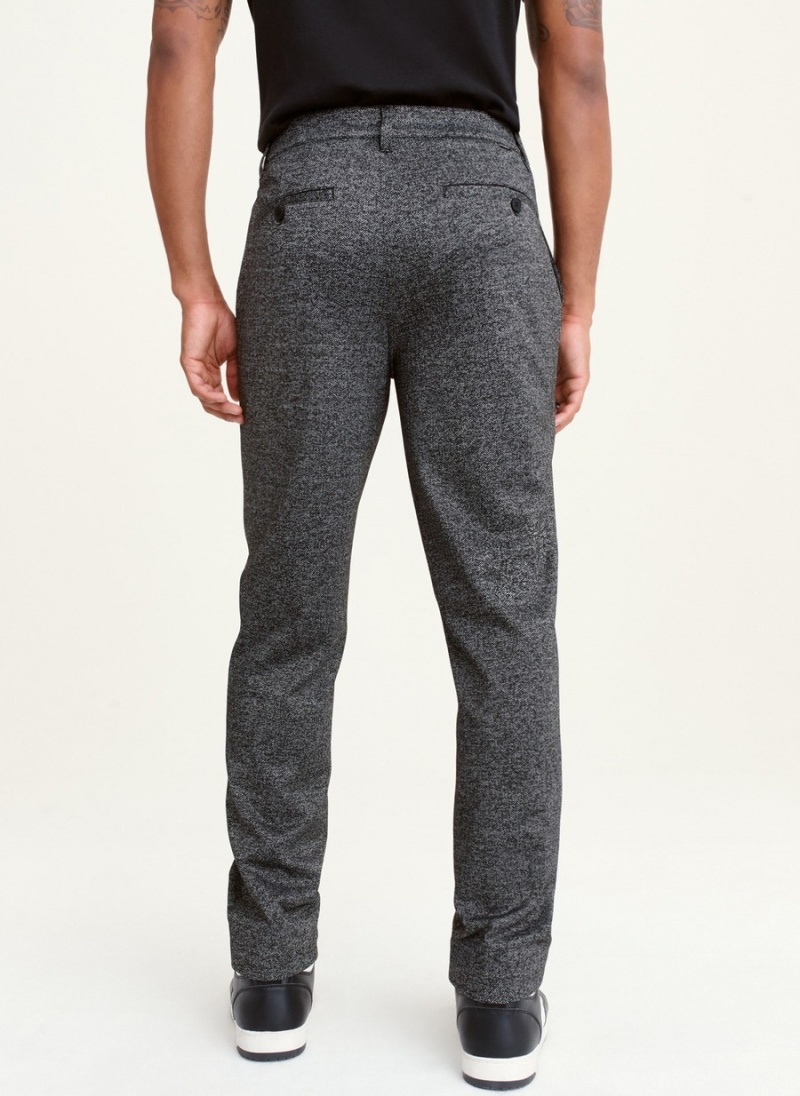Men's Dkny Novelty Fabric Chino Pants Black | T7215028