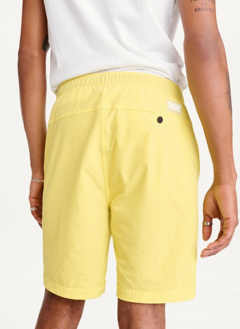 Men's Dkny Nylon Shorts Yellow | S1299692