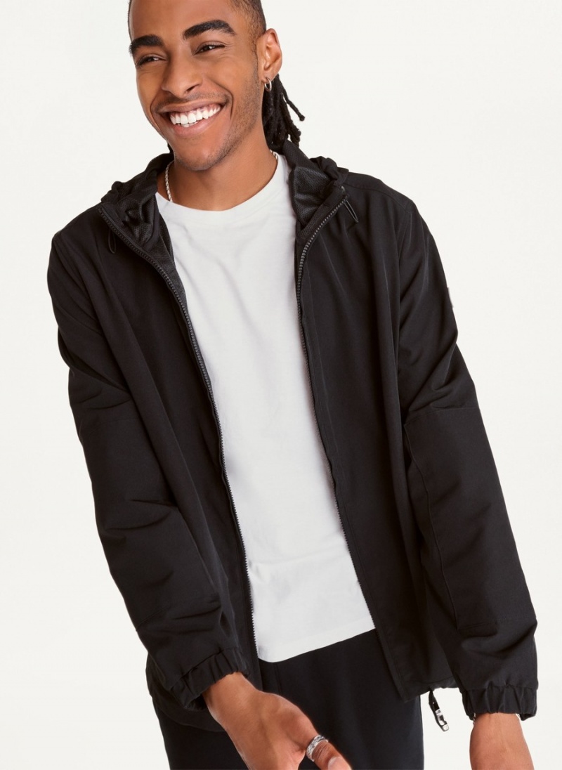 Men's Dkny Nylon Windbreaker Black | Z3959470