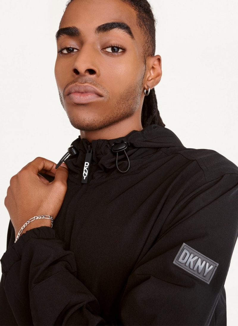 Men's Dkny Nylon Windbreaker Black | Z3959470