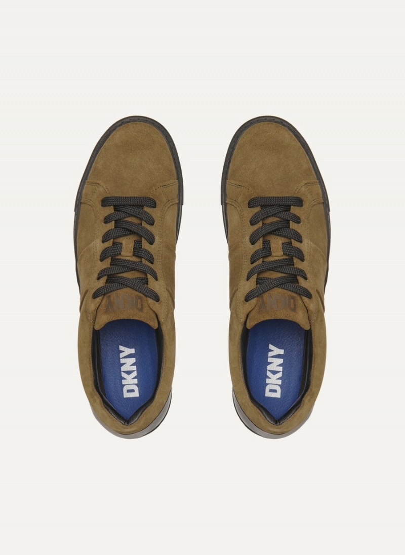 Men's Dkny On The Go Sneakers Olive | U5845580