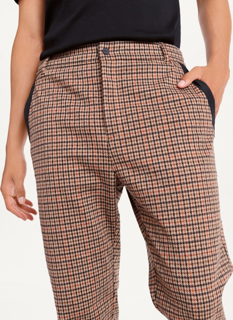 Men's Dkny Plaid Contrast Cargo Jogger Multicolor | P1752690