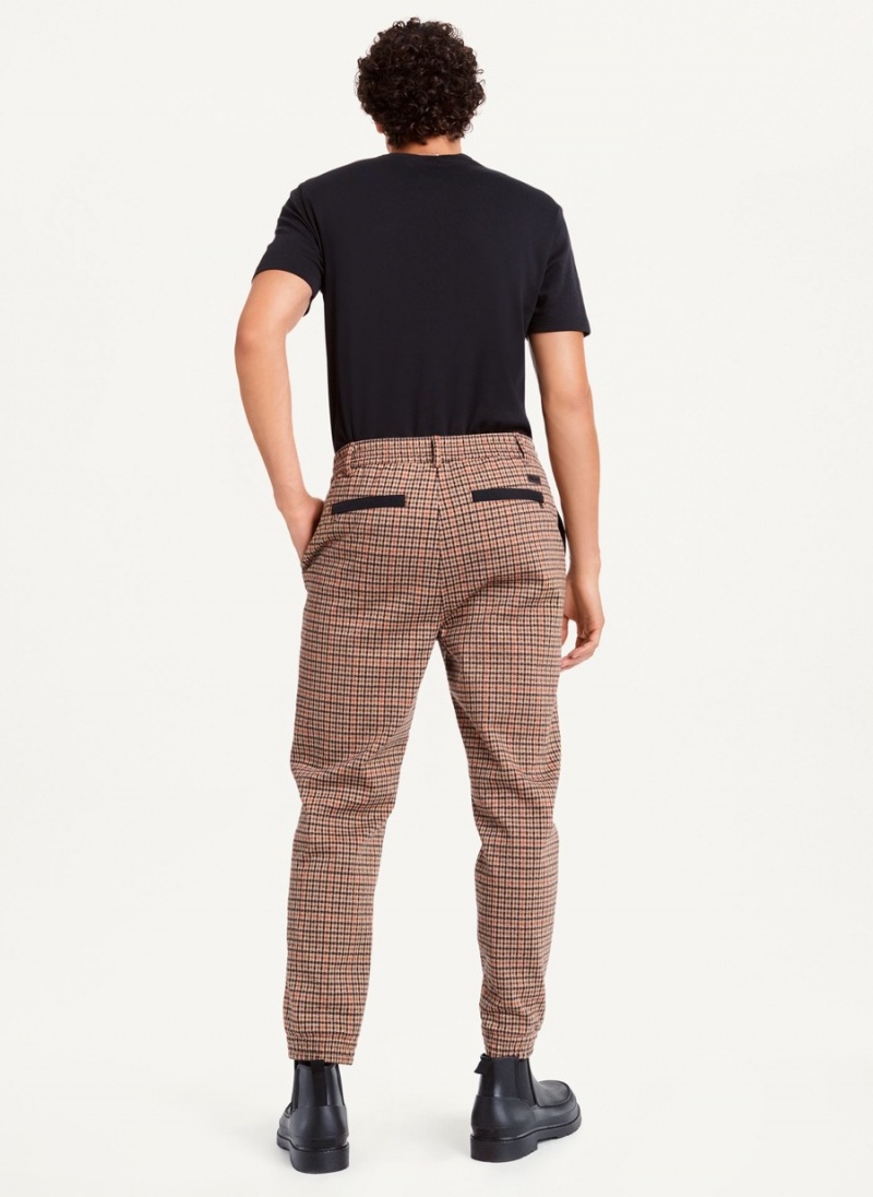 Men's Dkny Plaid Contrast Cargo Jogger Multicolor | P1752690
