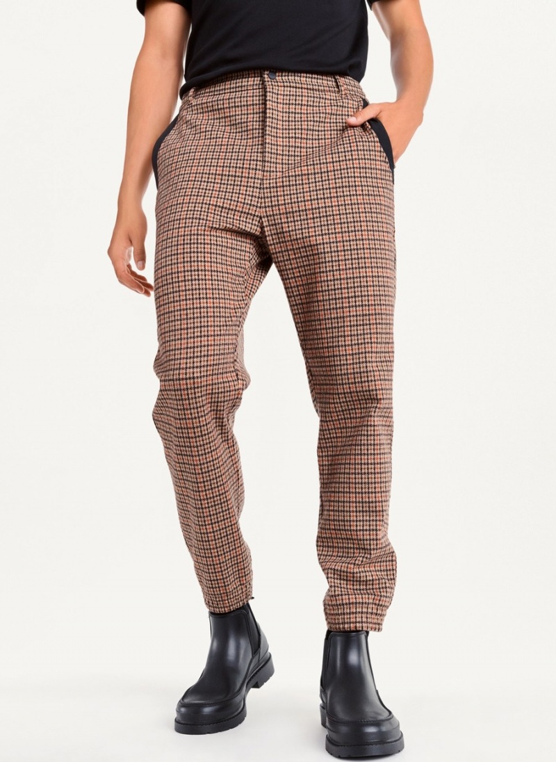 Men\'s Dkny Plaid Contrast Cargo Jogger Multicolor | P1752690