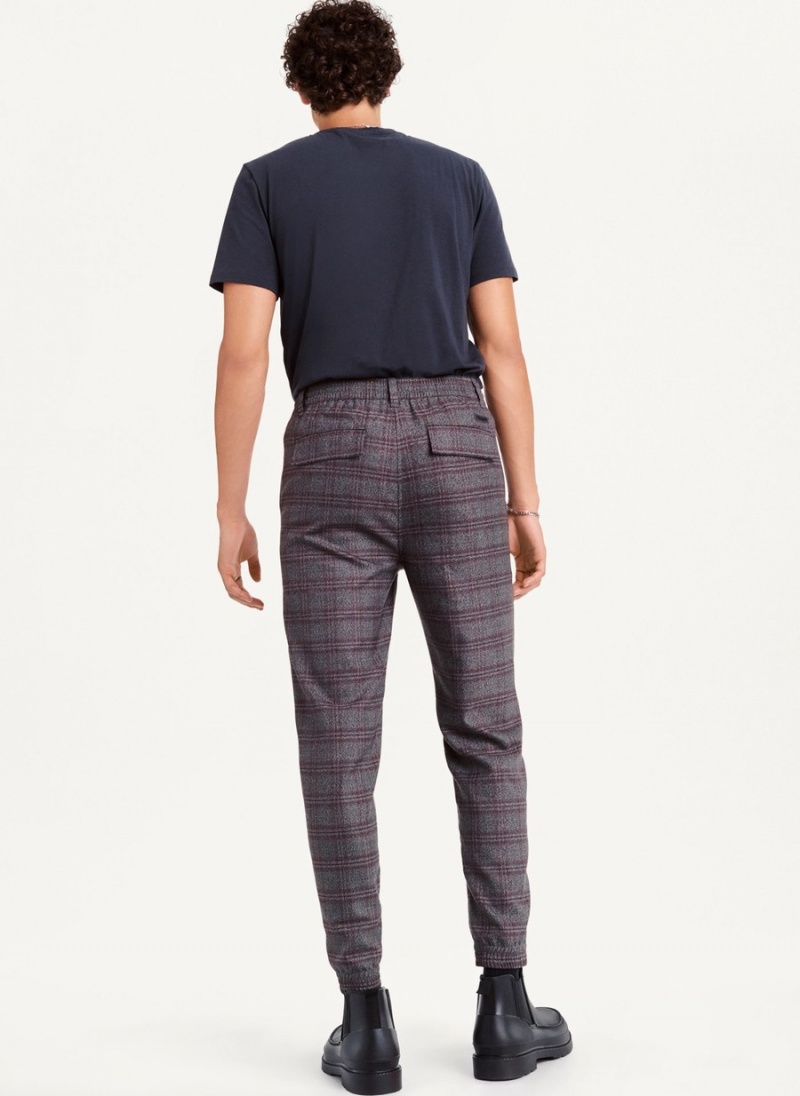Men's Dkny Plaid Jogger Black | Z7266407