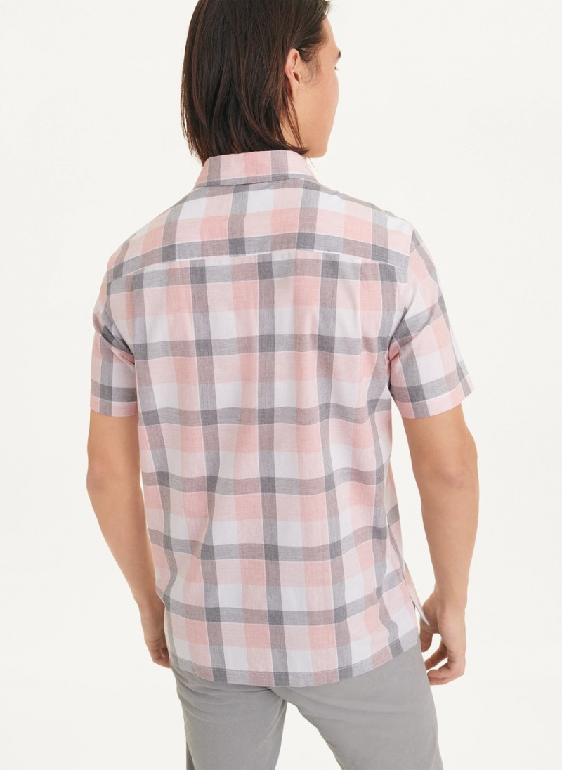 Men's Dkny Plaid Shirts Black | E5996603