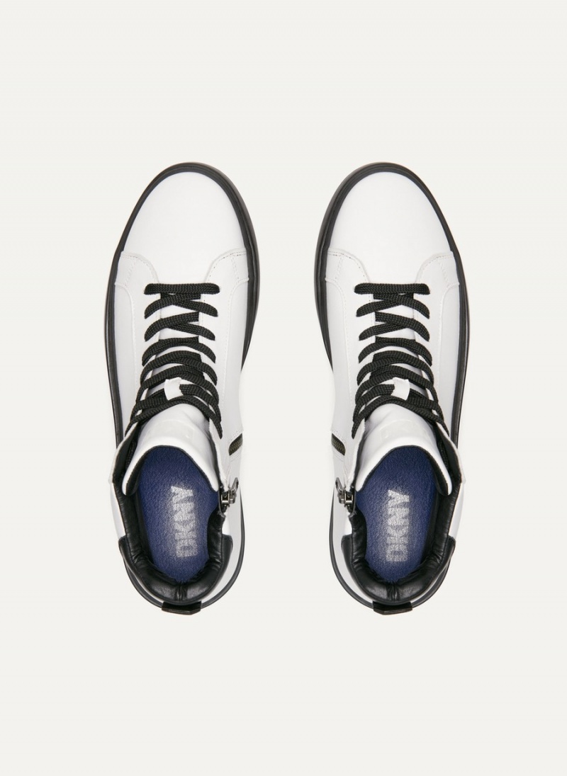 Men's Dkny Plain Hi Top Sneakers Black | Q4456560