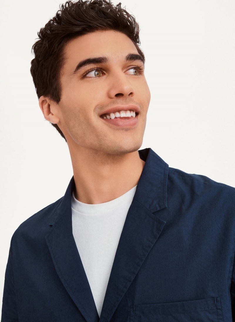 Men's Dkny Poplin Blazer Black | I8916407