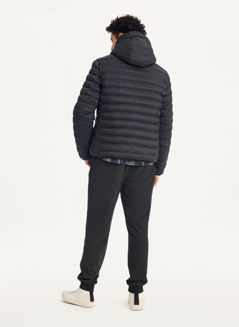 Men's Dkny Quilted Reversible Sherpa Jackets Black | M9522189