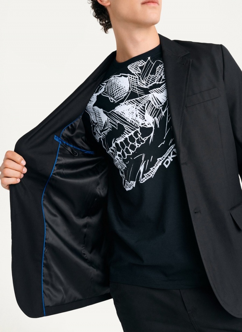 Men's Dkny Relaxed Blazer Black | K5879165