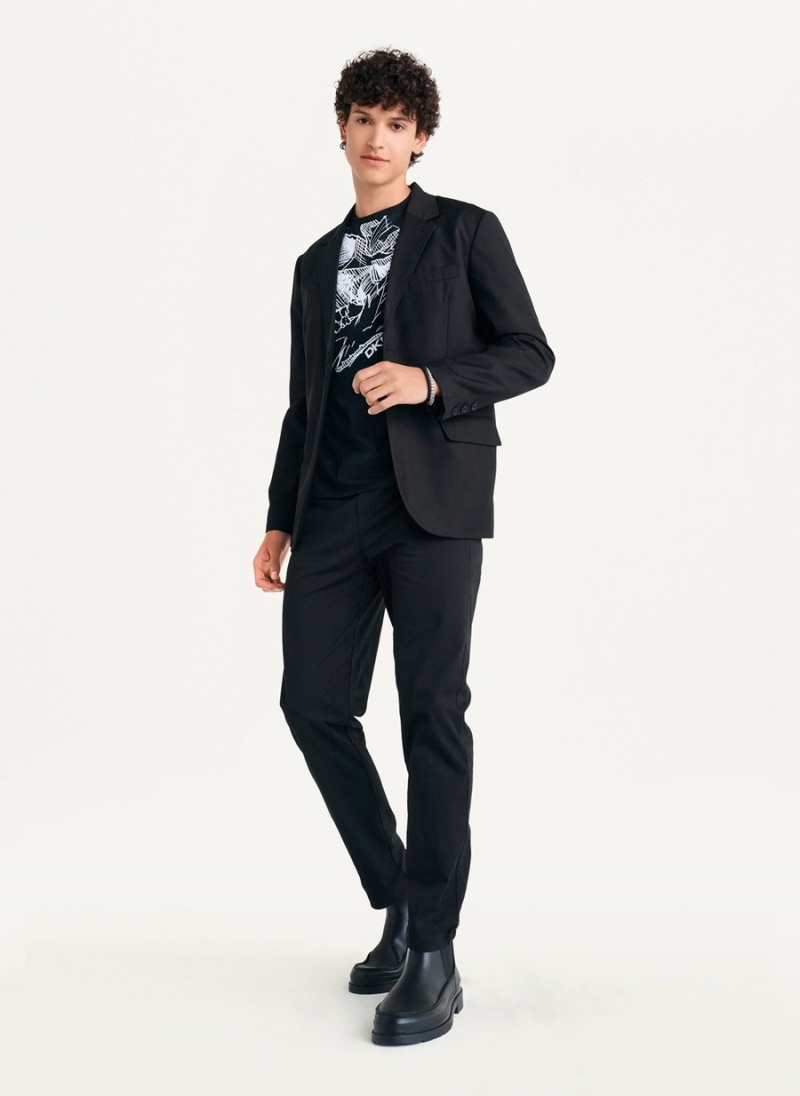 Men's Dkny Relaxed Blazer Black | K5879165