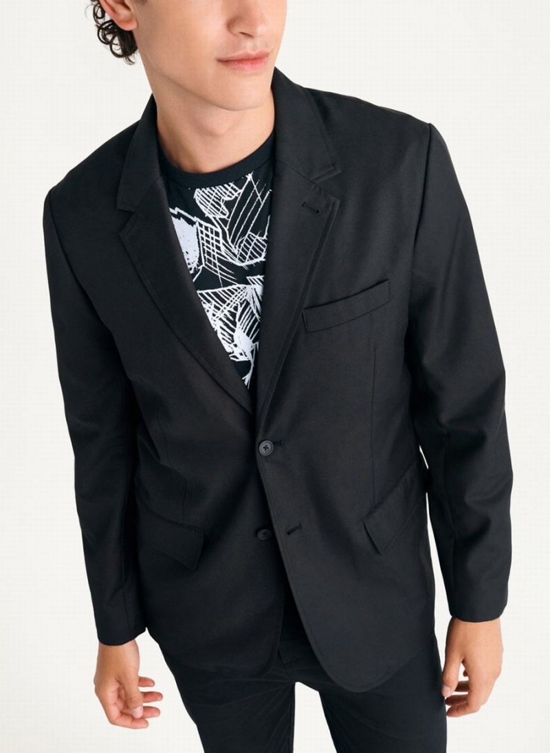 Men's Dkny Relaxed Blazer Black | K5879165