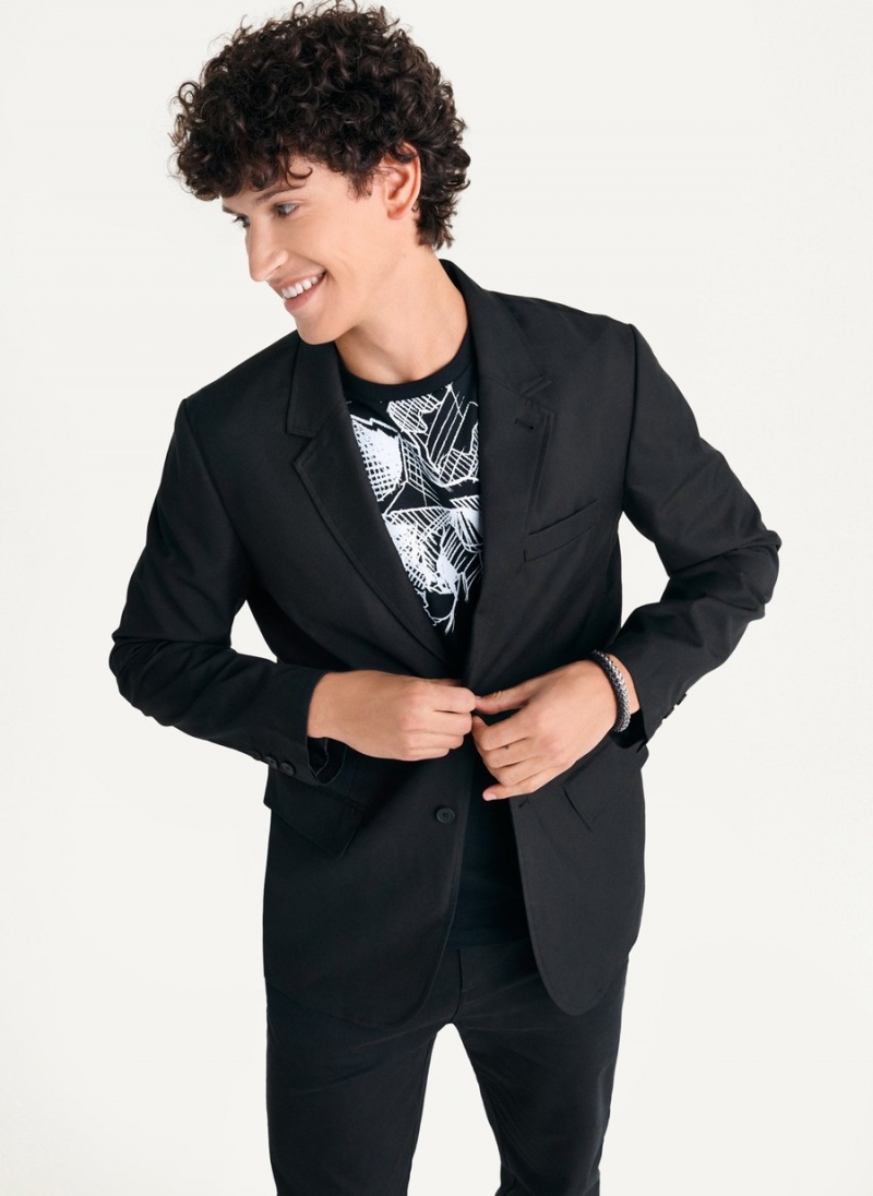 Men\'s Dkny Relaxed Blazer Black | K5879165