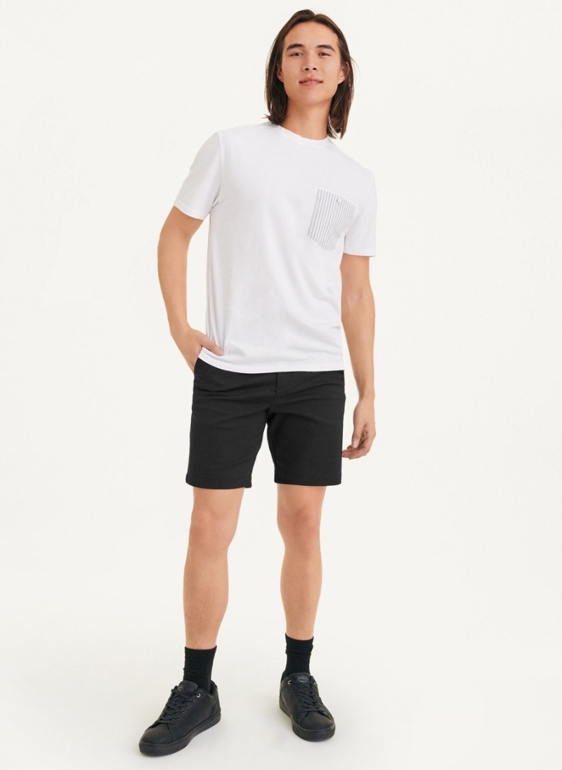 Men's Dkny Short Sleeve Crew Contrast Pocket T Shirts White | W1912858