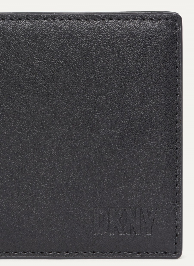 Men's Dkny Side Fold Wallets Black | T8115915