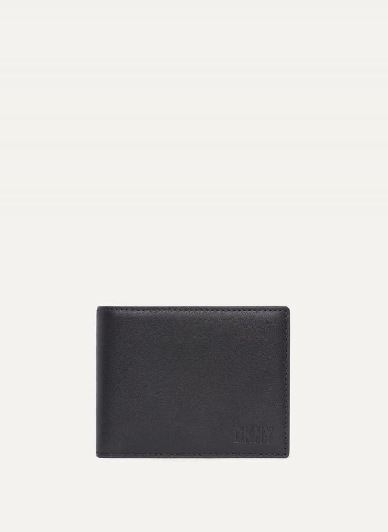 Men\'s Dkny Side Fold Wallets Black | T8115915