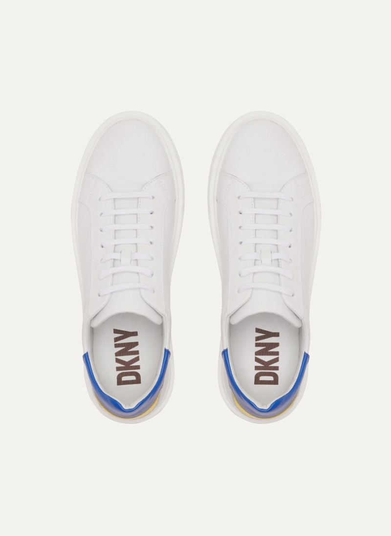 Men's Dkny Stacked Court Sneakers White | B0018951