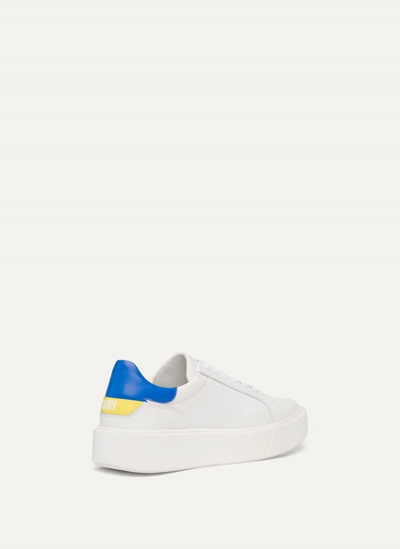 Men's Dkny Stacked Court Sneakers White | B0018951