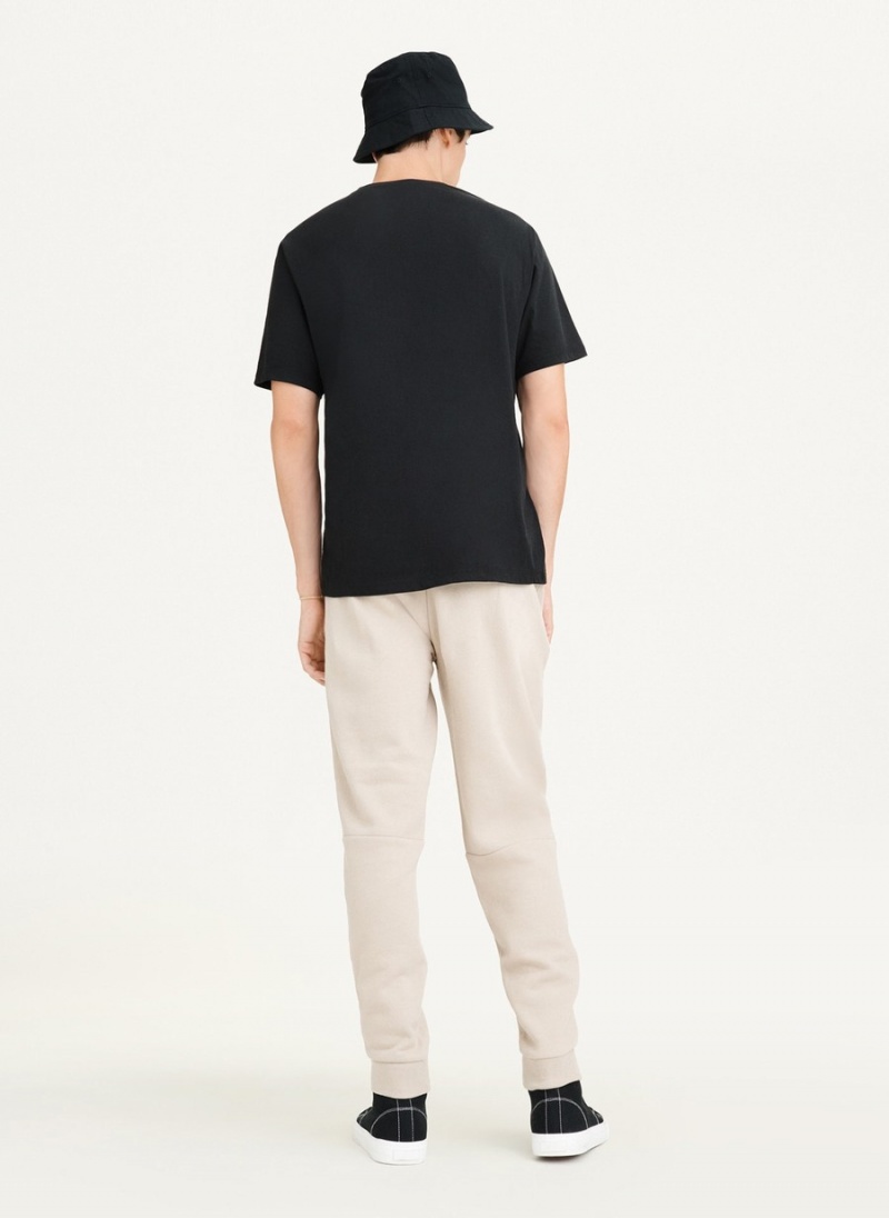 Men's Dkny Stamped Logo T Shirts Black | X5724745
